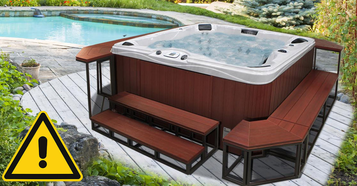 Customer shopping for a Cal Spas hot tub